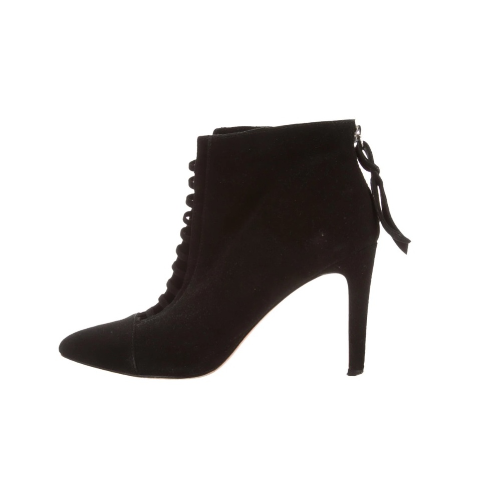 Cynthia Vincent Suede Cutout Ankle Boots